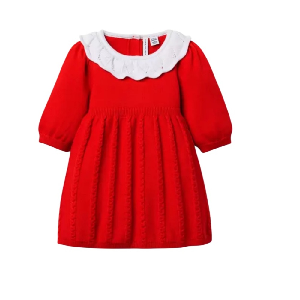 JANIE AND JACK Baby Collared Cable Knit Sweater Size 6-12 Months NWT